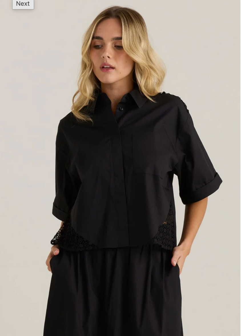 SASS - Nixie Lace Shirt - Black