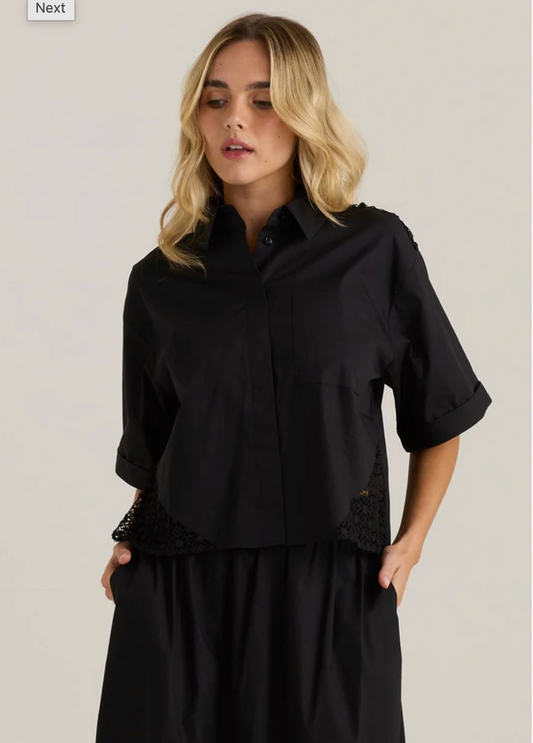 SASS - Nixie Lace Shirt - Black