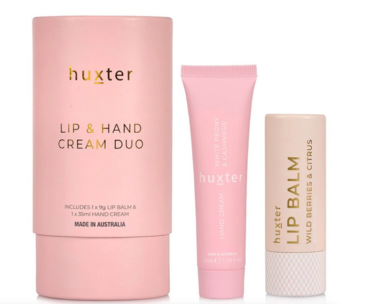 HUXTER - Lip & Hand Cream Duo - Pink - White Peony & Cashmere