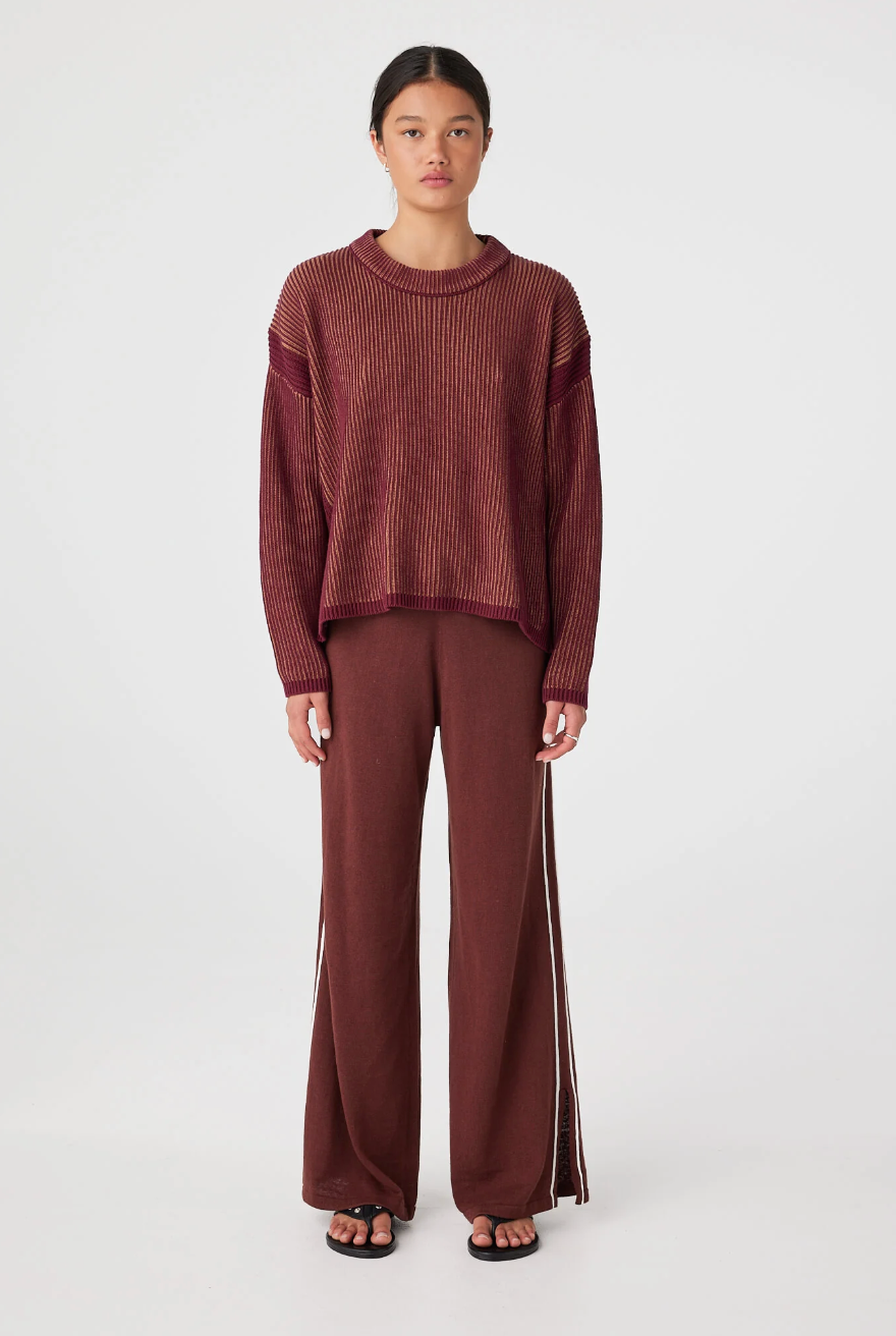 ARCAA -Josie Sweater - Merlot & Pecan