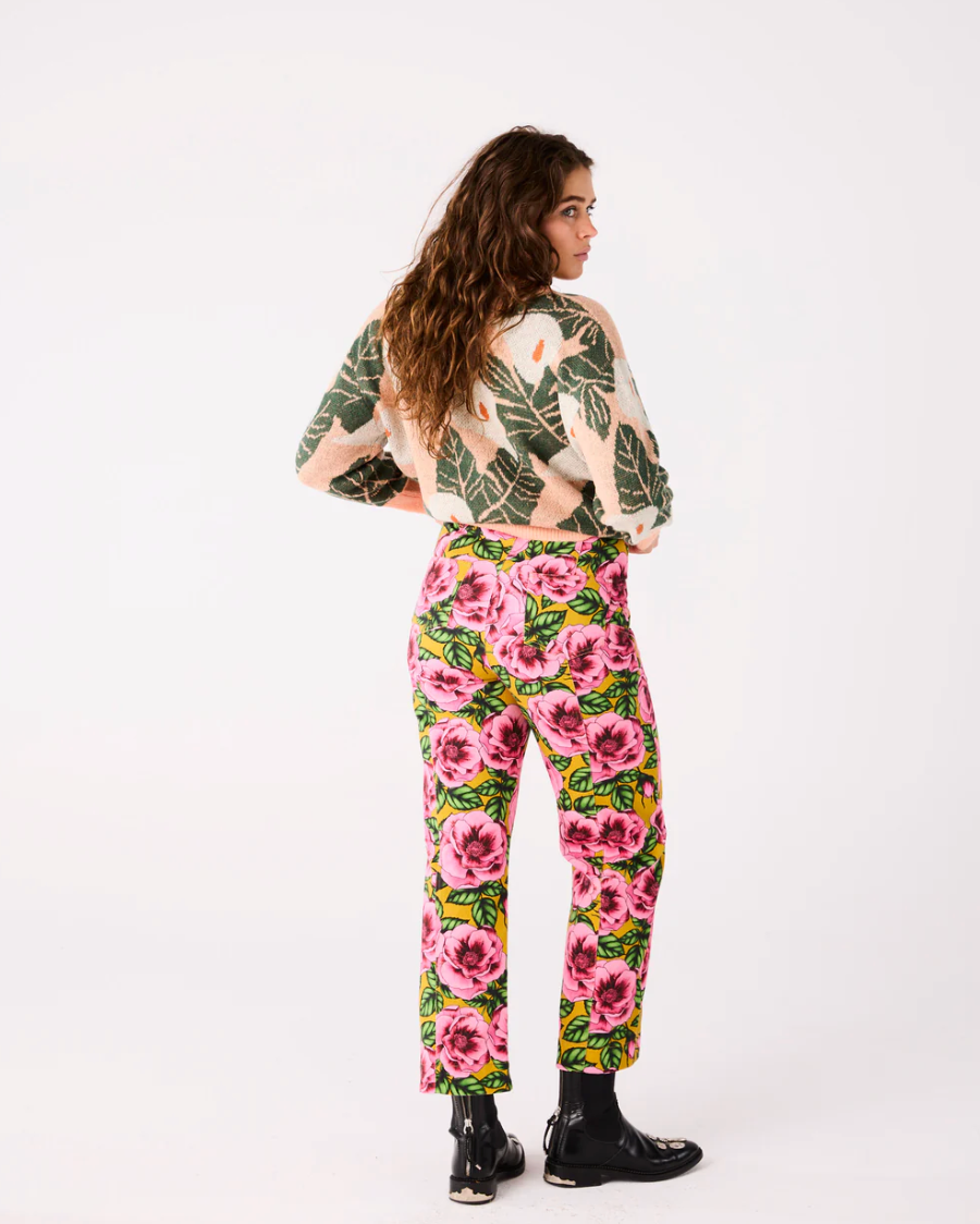 KIP & CO - Golden Peony Denim Pants