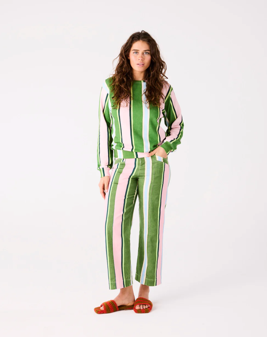 KIP & CO - Cactus Stripe Denim Pants