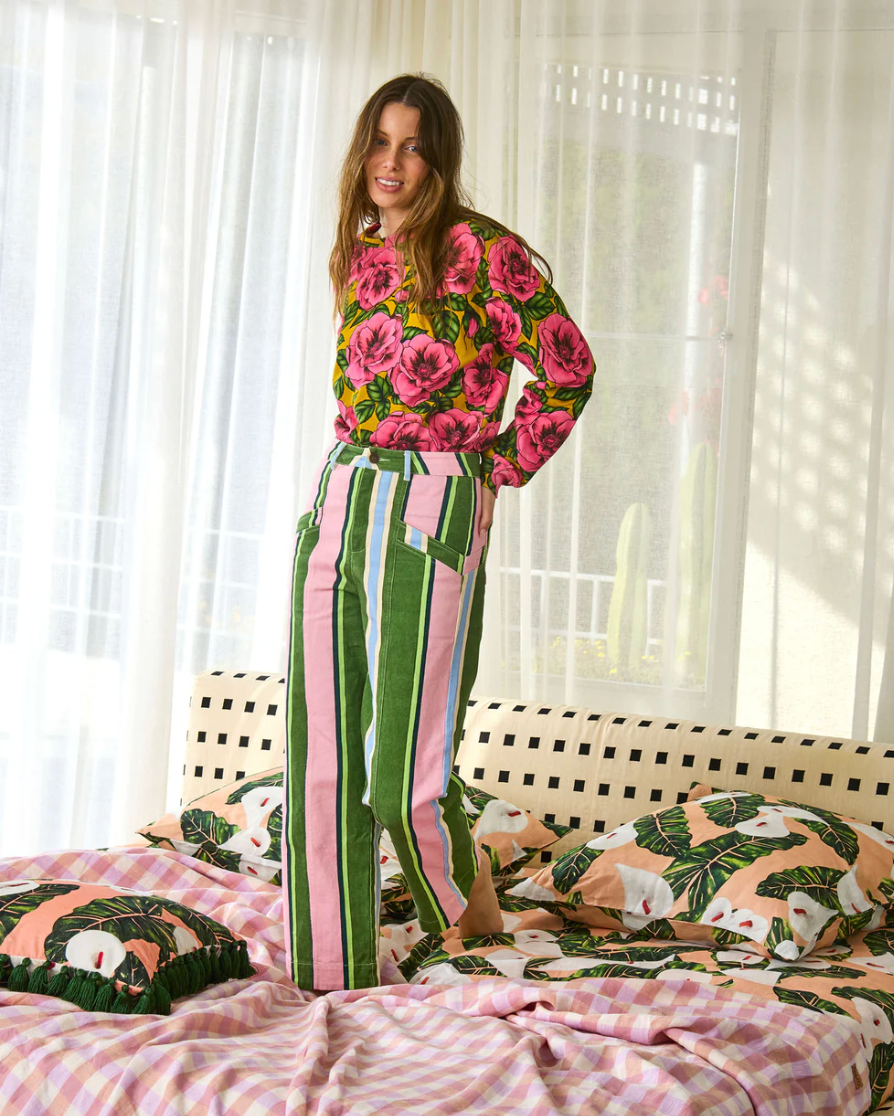 KIP & CO - Cactus Stripe Denim Pants