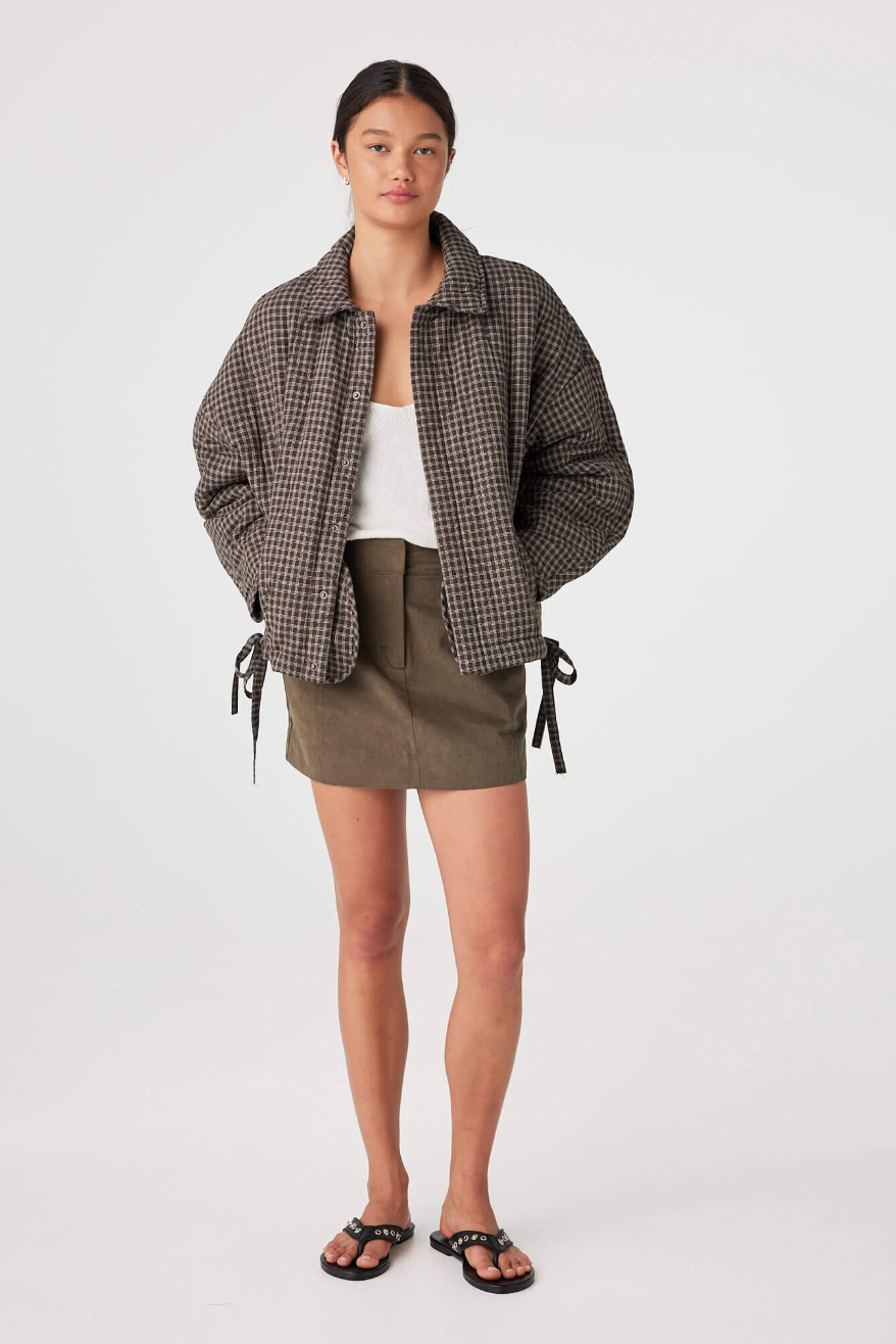 ARCAA - Matteo Jacket - Espresso Check