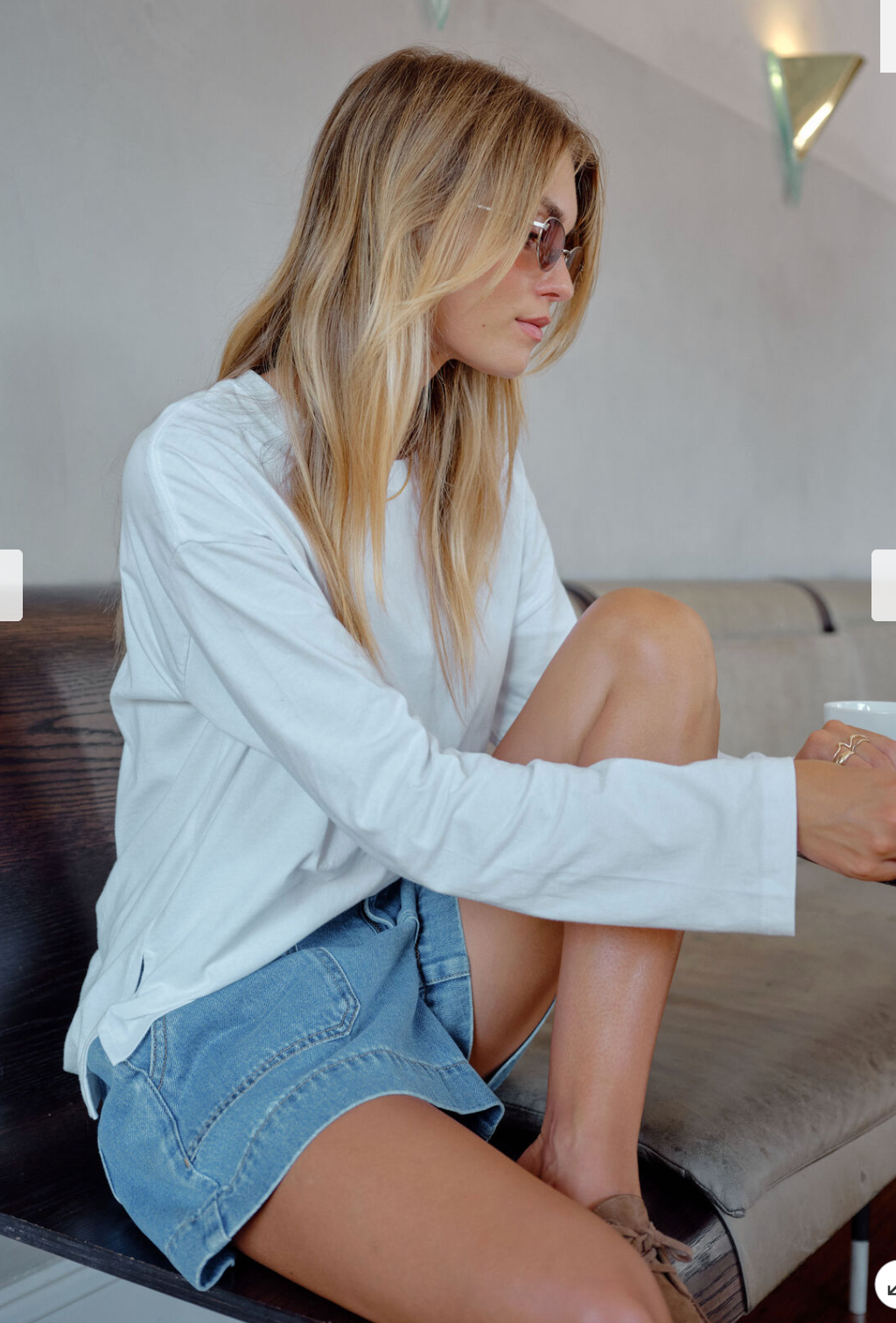 CERES LIFE - Scout Slouchy Long Sleeve Tee - White