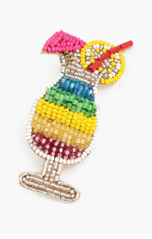 Rainbow Cocktail Brooch
