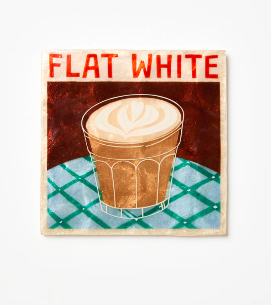 JONES & Co : BARISTA WALL ART FLAT WHITE