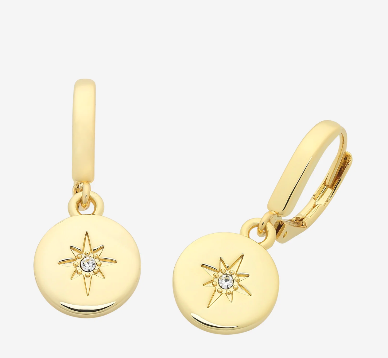 LIBERTE : Beck Gold Clear Earring