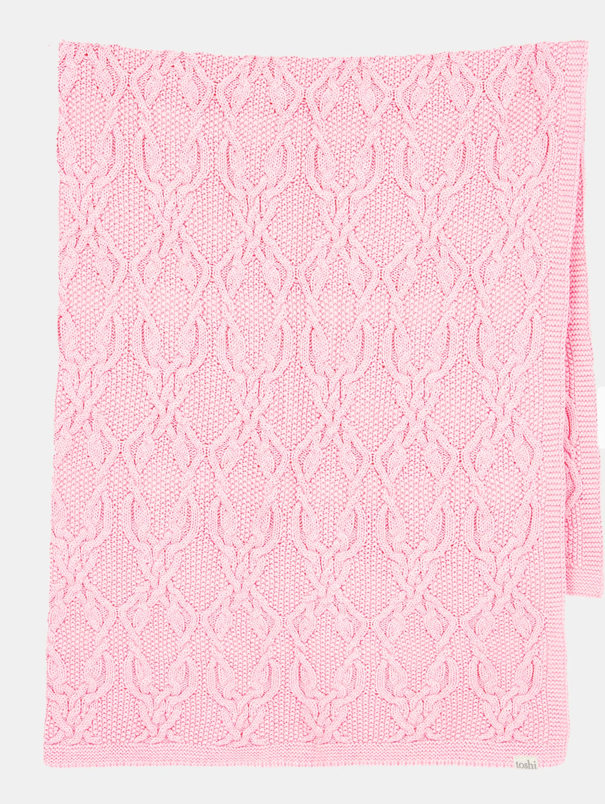TOSHI : Organic Blanket Bowie - Misty Rose