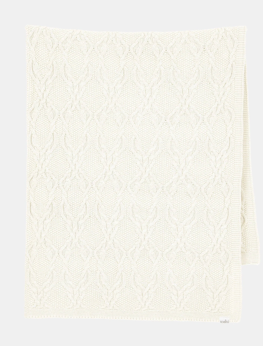 TOSHI : Organic Blanket Bowie - Cream
