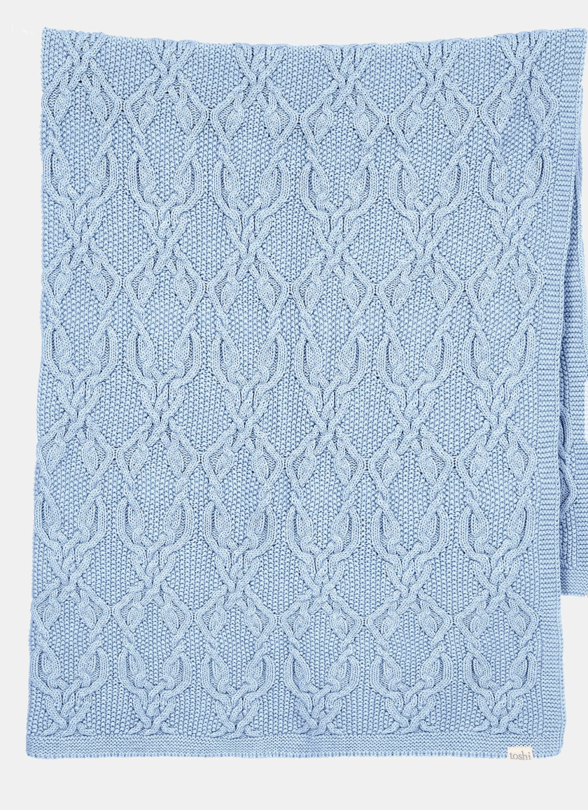 TOSHI : Organic Blanket Bowie Bluebell