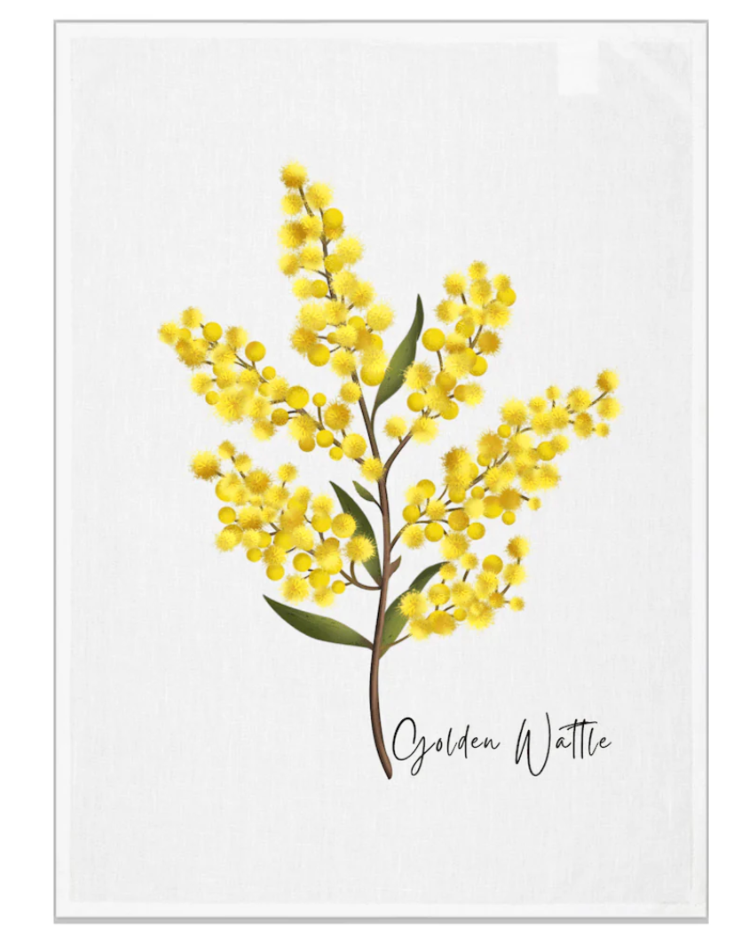 TAYLOR HILL- Golden Wattle Tea Towel