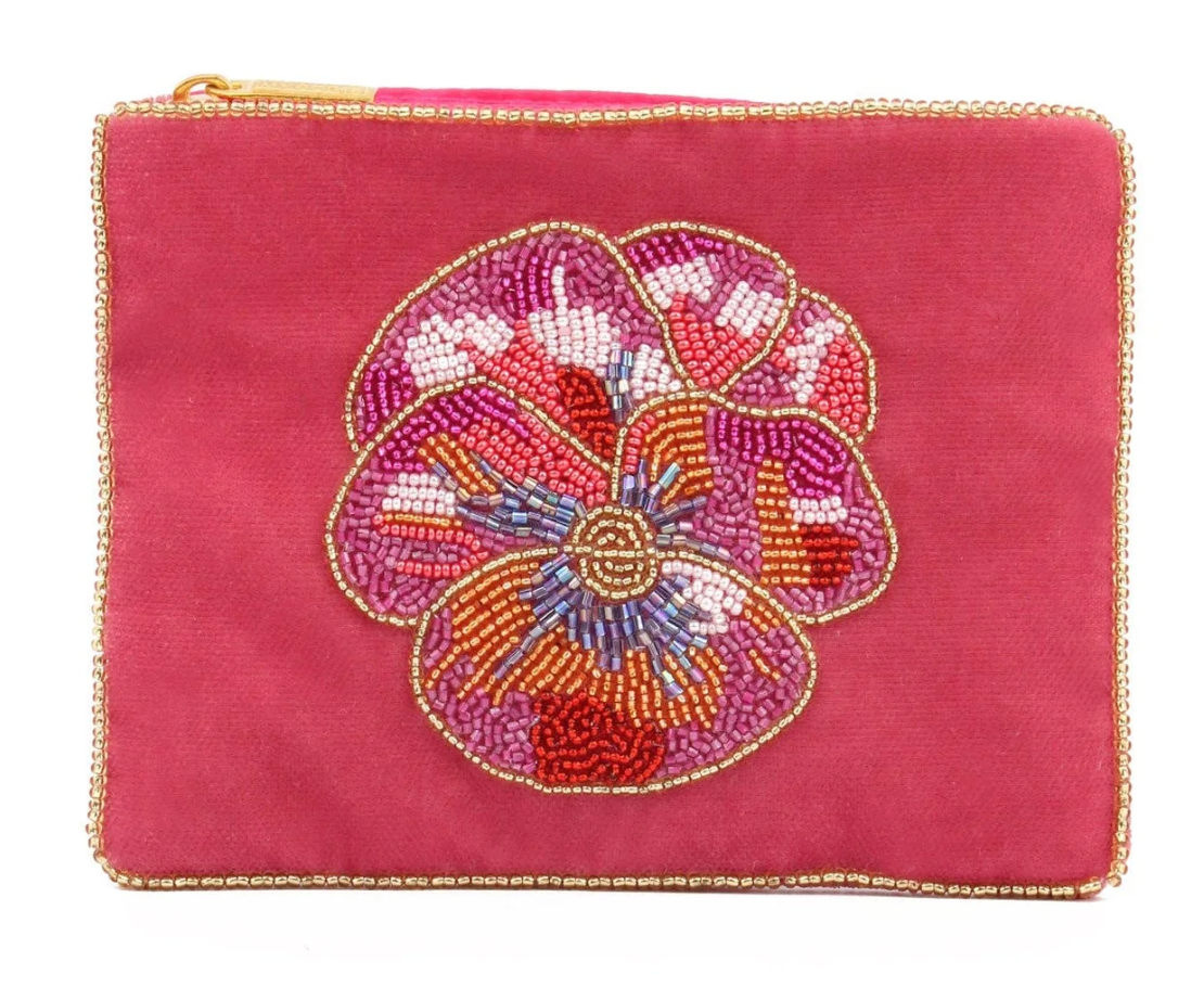 MY DORIS - Pink pansy small pouch