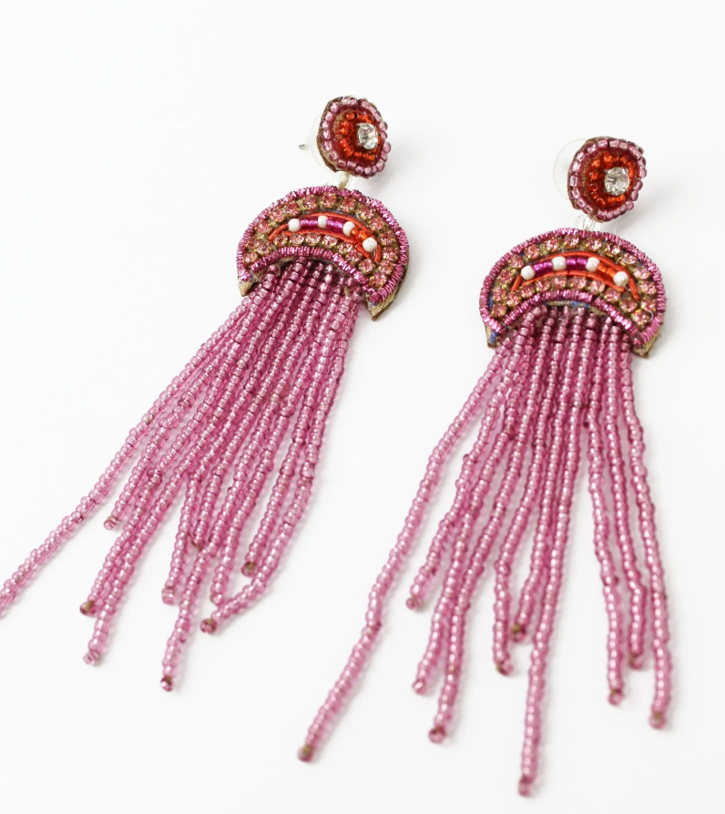 MY DORIS - BEADED PINK JELLYFISH DROPS