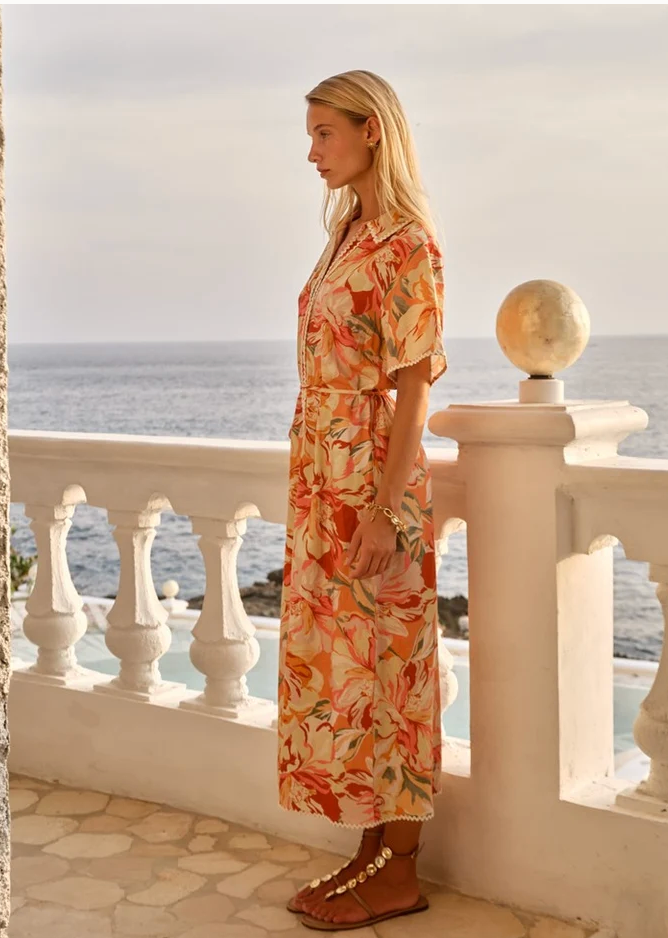 FATE + BECKER - Elodie Midi Shirt Dress - Petal