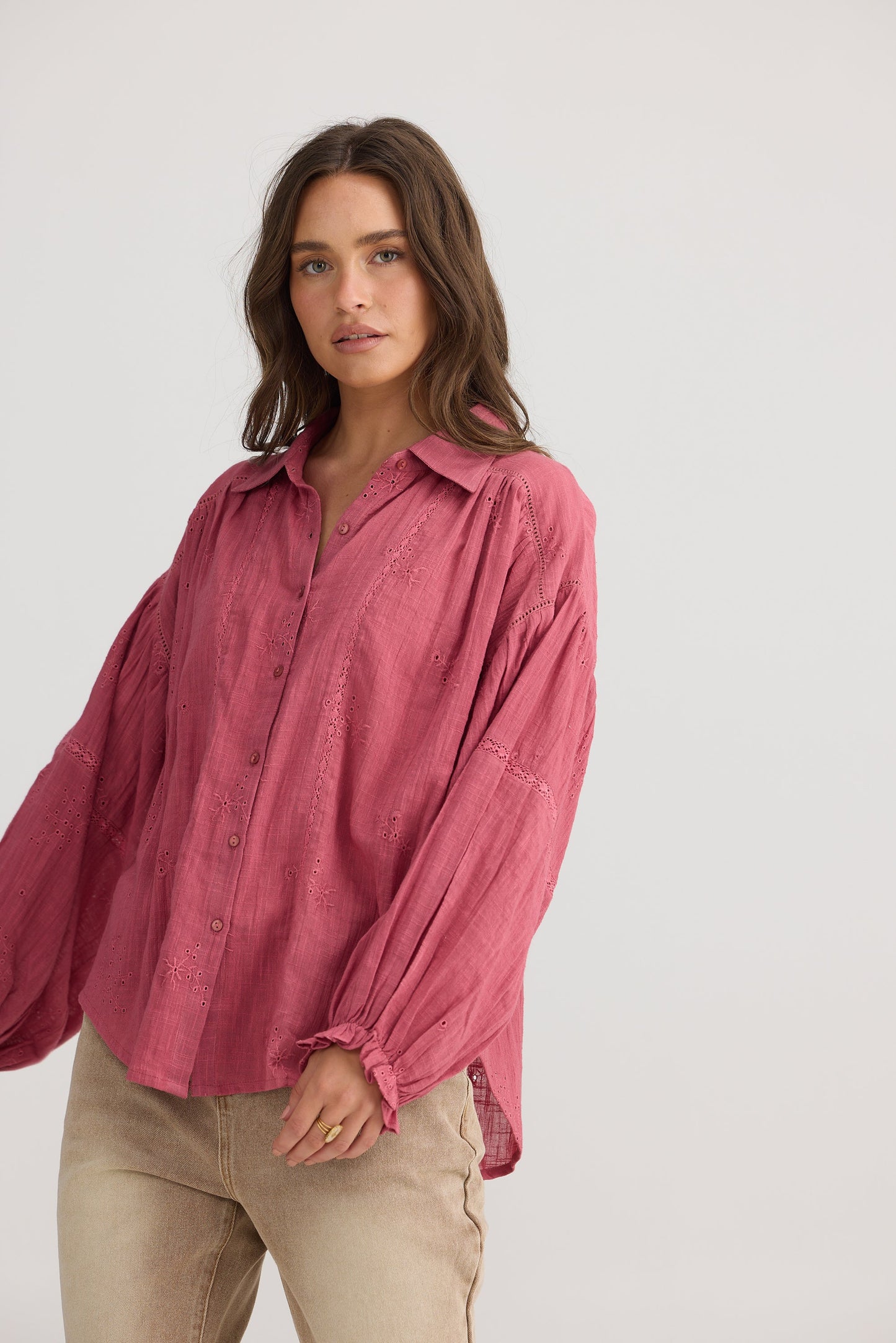 TALISMAN : Anastasia Rose Pink Collar - Shirt
