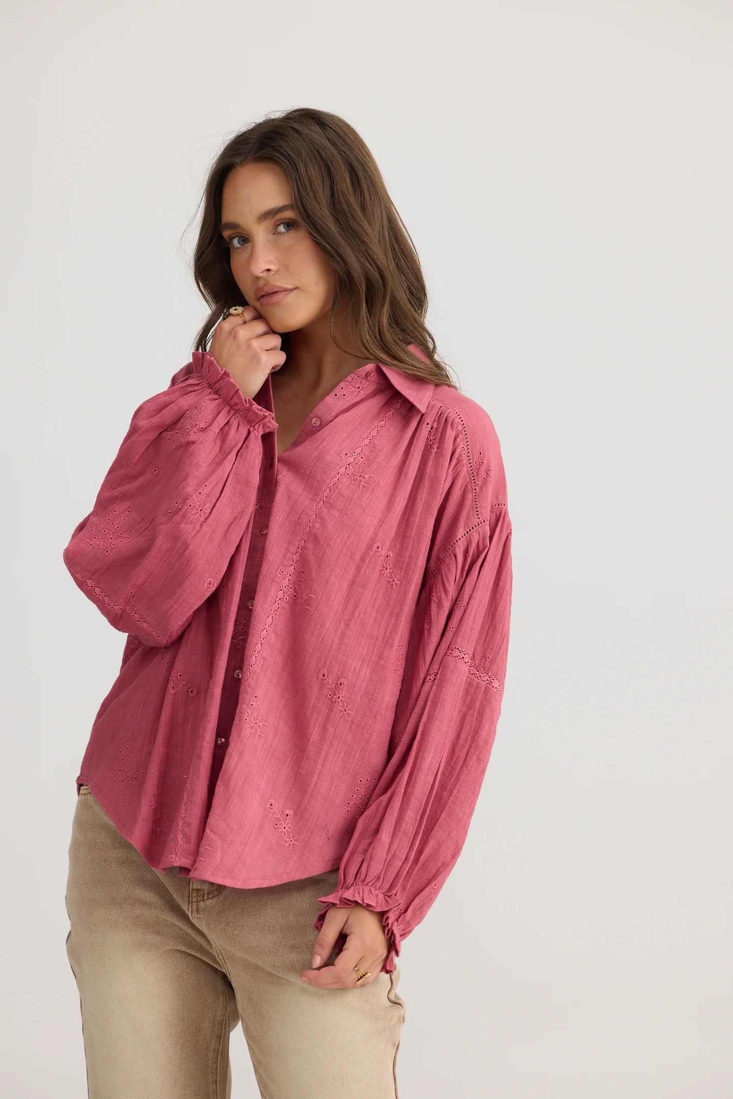 TALISMAN : Anastasia Rose Pink Collar - Shirt