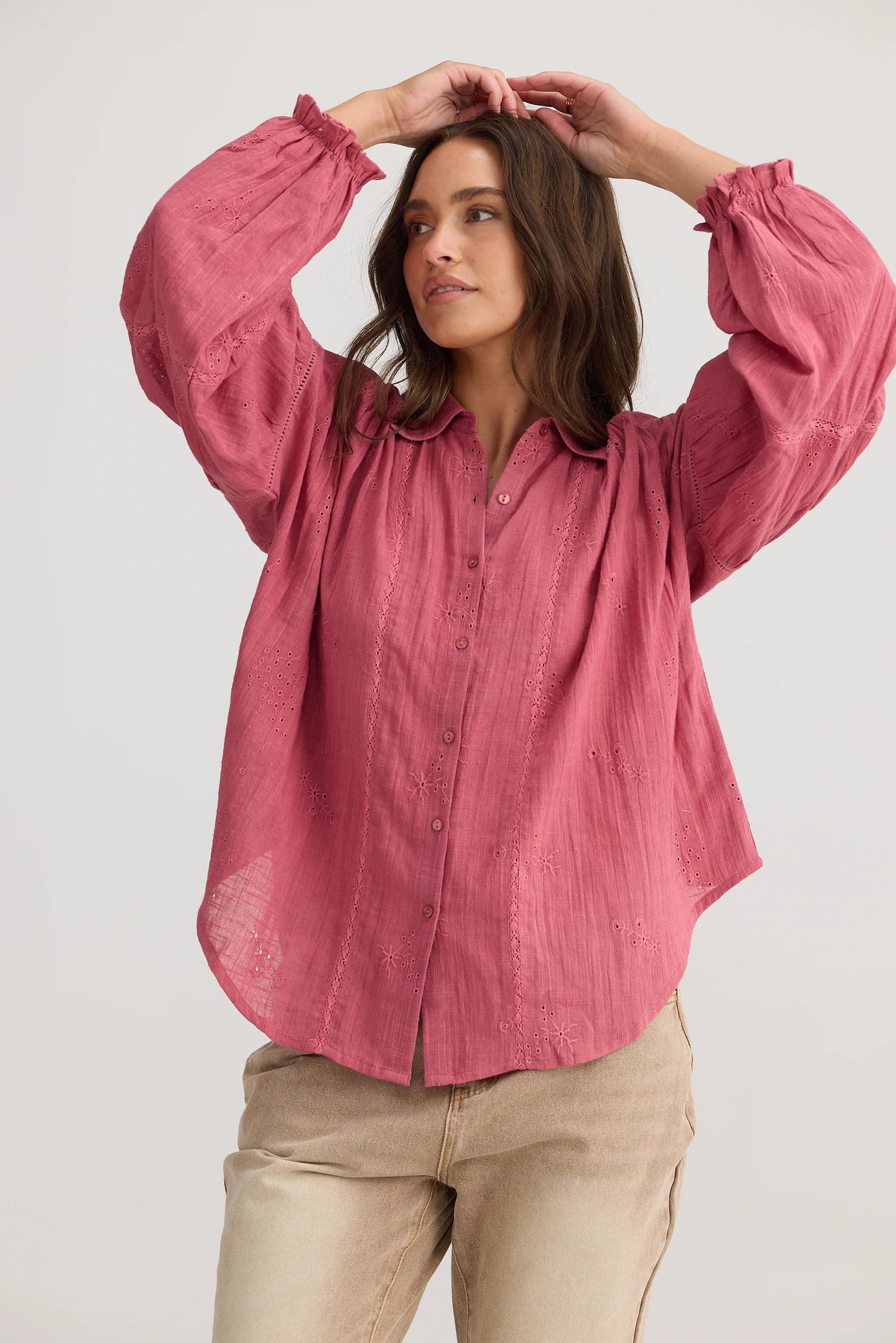 TALISMAN : Anastasia Rose Pink Collar - Shirt
