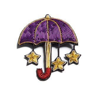 PARISIAN COOL : Purple Umbrella - Brooch