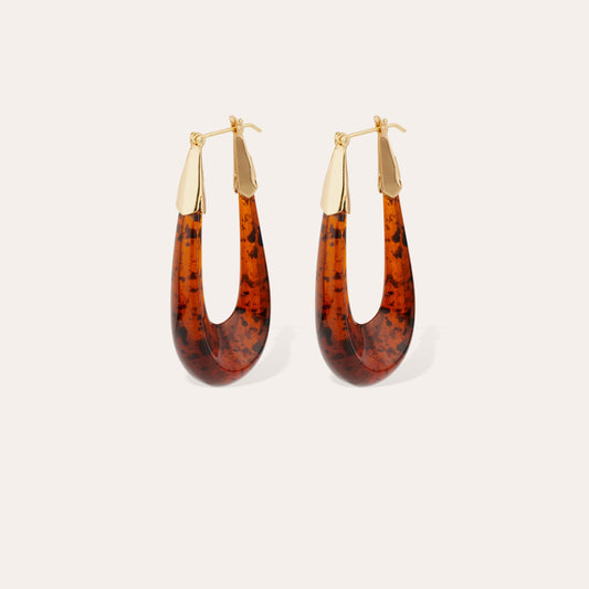 GAS BIJOUX : Ecume acetate Gold/Brown - Earrings