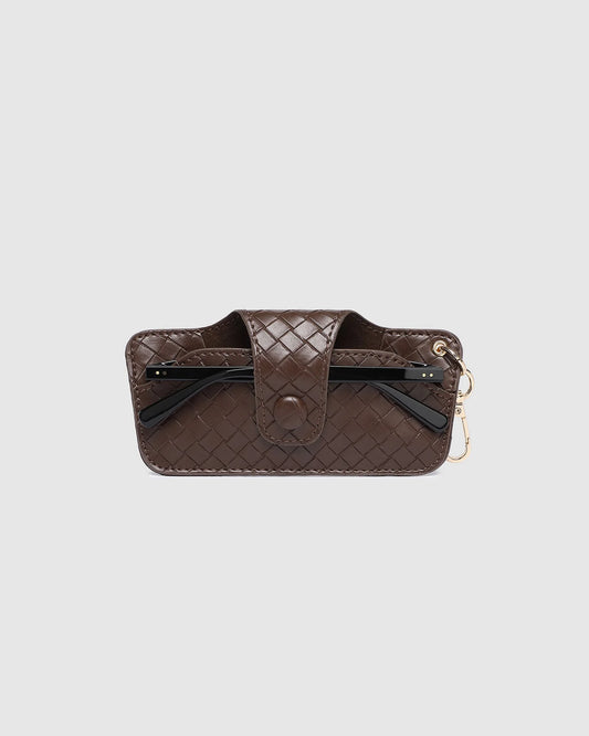 LOUENHIDE - Skittle Sunglass Case - Woven Chocolate
