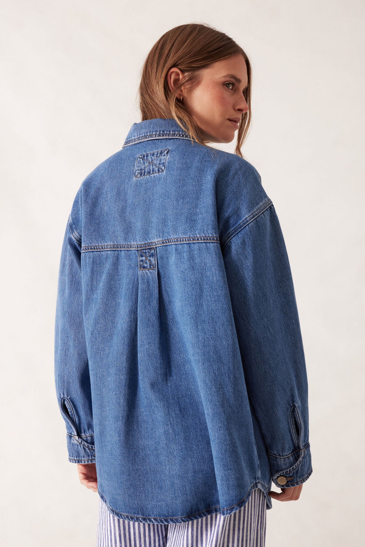 CERES LIFE - Bobbi Side Pocket Denim Shacket