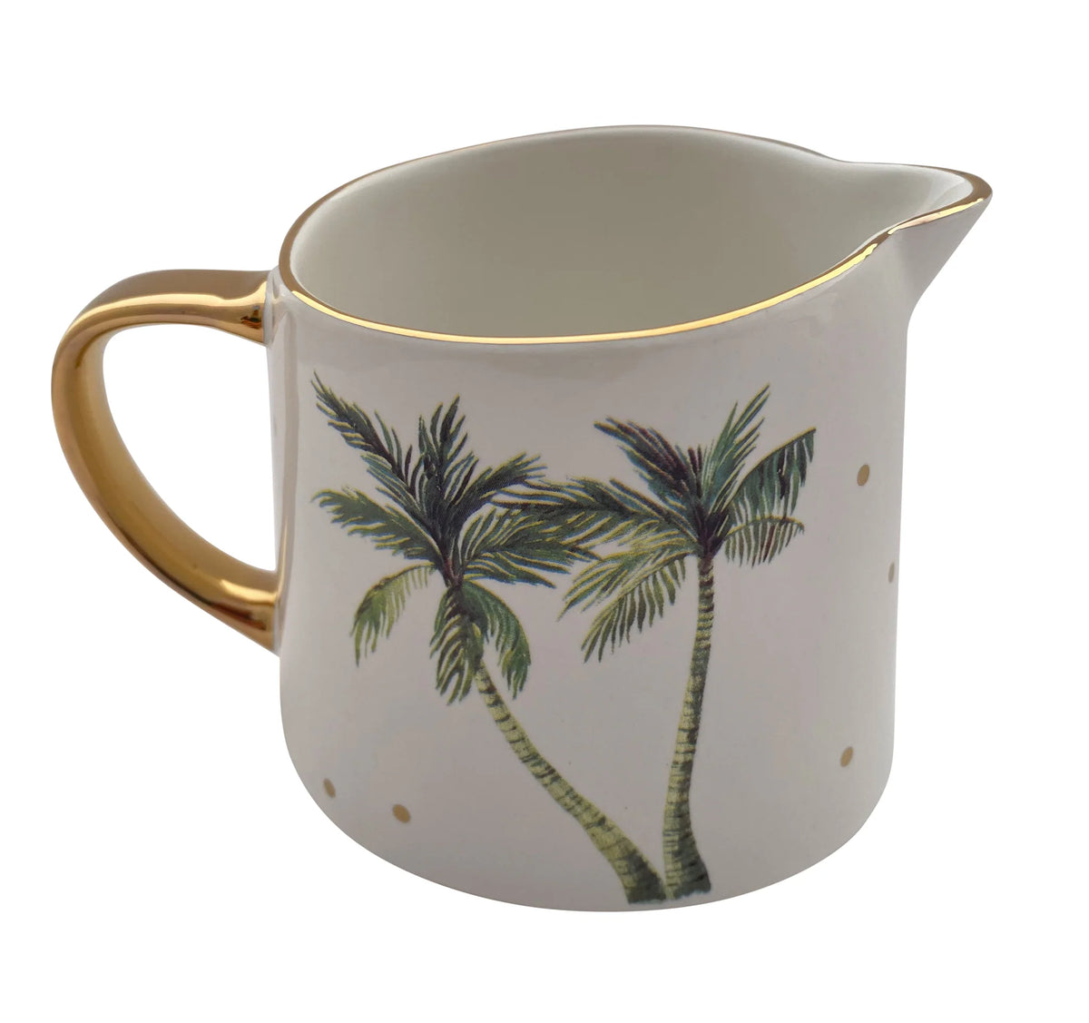 CARLA DINNAGE - White Tropical Palm Mini Jug