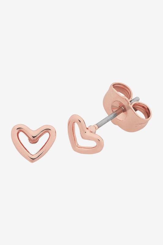 LIBERTE - Petite Heart Rose Gold Earring