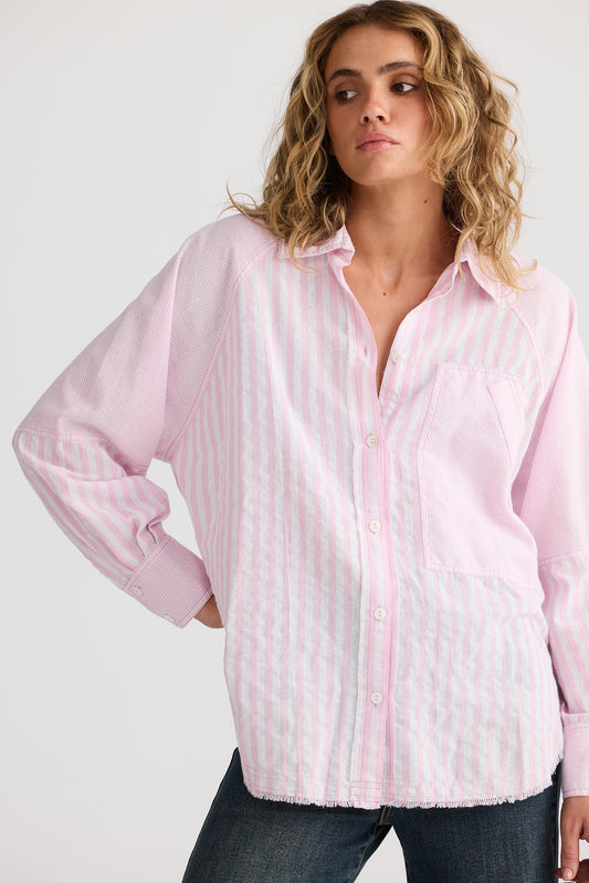 Talisman Yellowstone Shirt - Pink Stripe