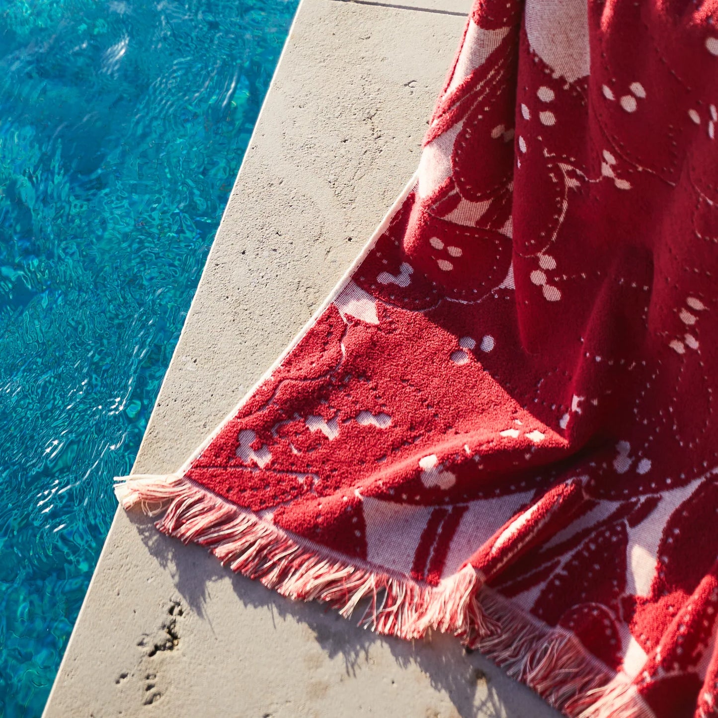 SAGE + CLARE - Lucia Bath Sheet - Crimson