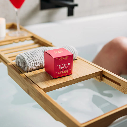 WILD EMERY : Pink Grapefruit x Rose Geranium 'Mimosa' - Bath Bomb