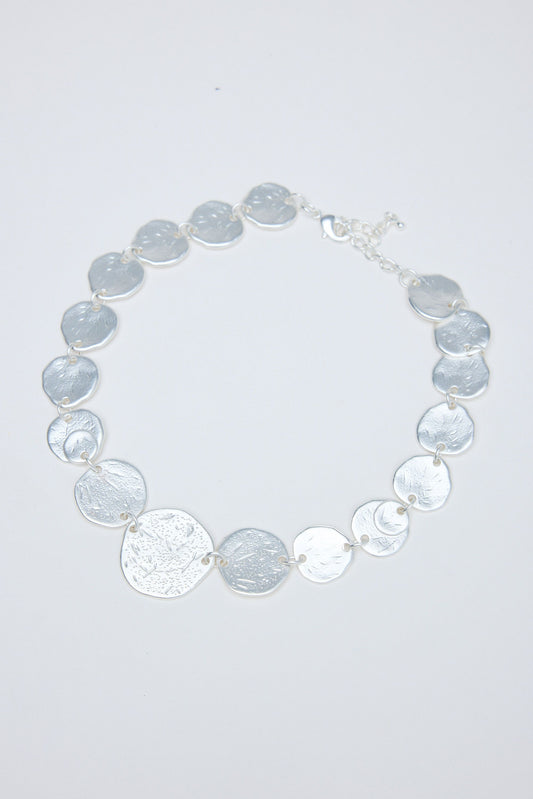 HOLIDAY LIFE : Steele Silver Disc - Necklace