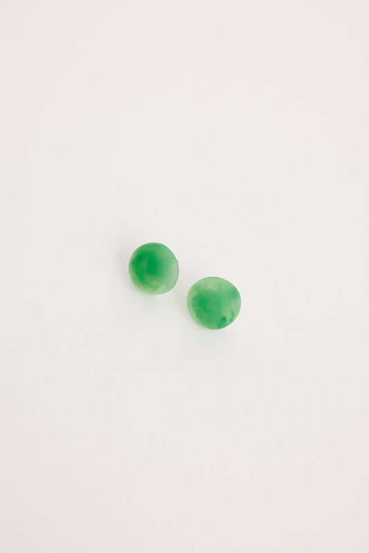 HOLIDAY LIFE : Sandy Green Apple Marble - Stud Earrings