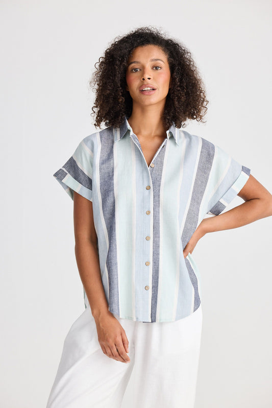 THE SHANTY CORPORATION :  Dune Stripe Tulip - Shirt